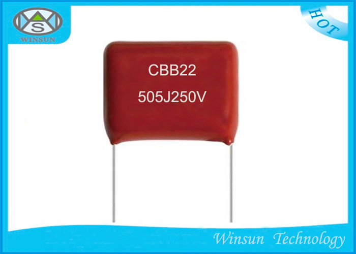 Wide Temperature Metallized Polyester Film Capacitor 5μF / 505J 250V For Pulse