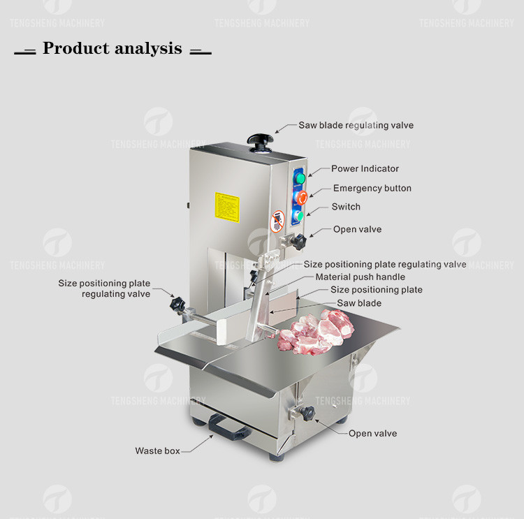 1.1KW Creophagy Electric Bone Cutting Machine , Disassembly Bone Saw Cutter Machine