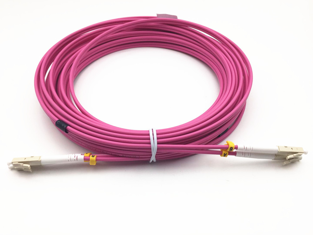 LC/LC OM4 Multimode Fiber Jumper Cable Patch Cord100G Duplex 50/125 LSZH 1/2/3/5m