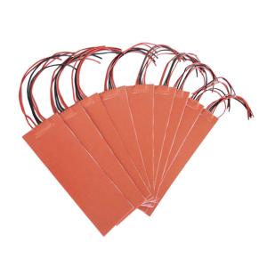 China 24 Volt Flexible Silicone Heater 0.06 Inch 250 Degree Heating Pad wholesale