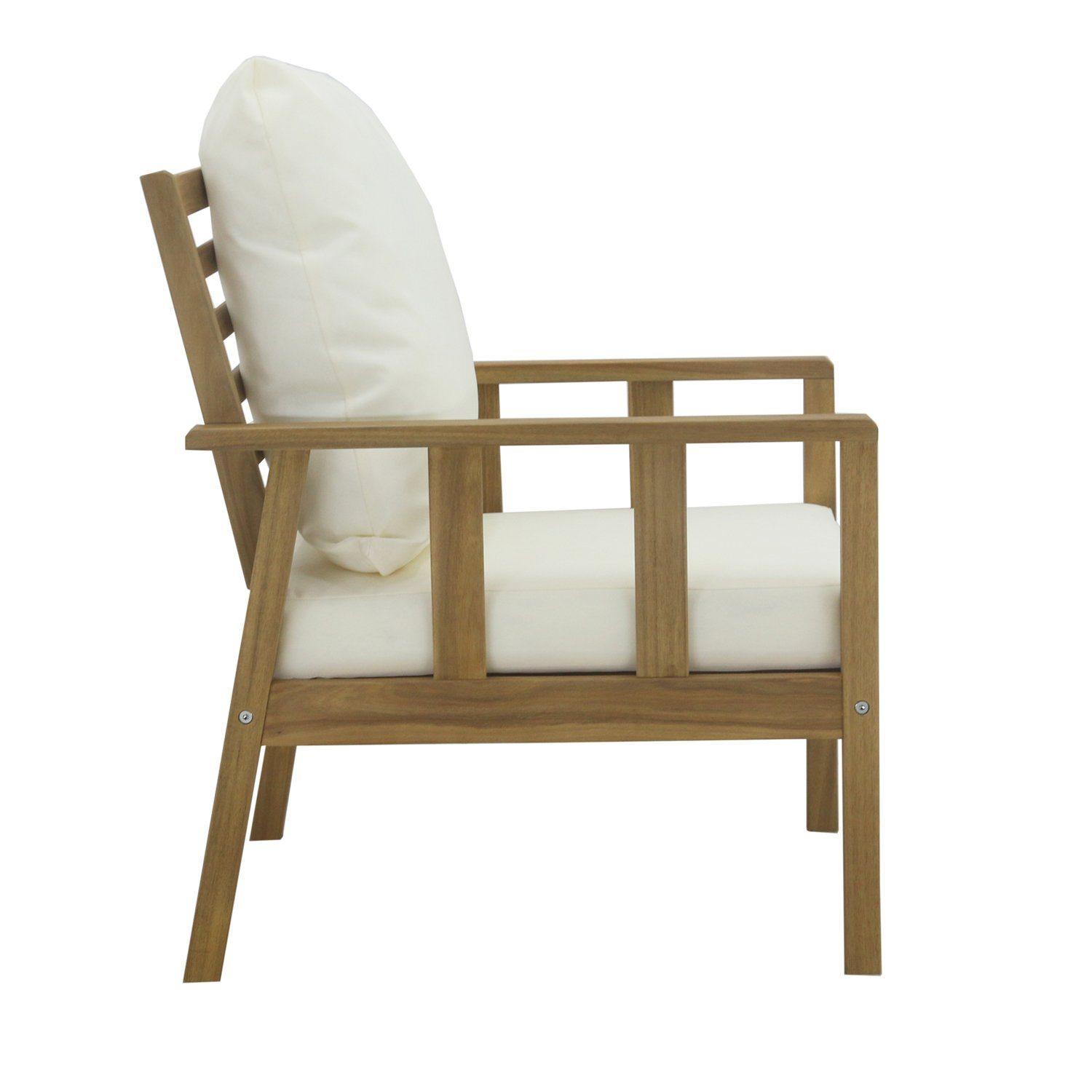 Patio Solid Wood Garden Set Teak Wood Outdoor Furniture Sofa Set Garden Lounge Chair