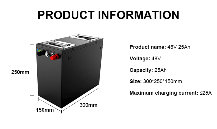 PORTABLE OUTDOOR ENERGY STORAGE LITHIUM BATTERY 48V 25AH 26650 LITHIUM IRON PHOSPHATE BATTERY PACK