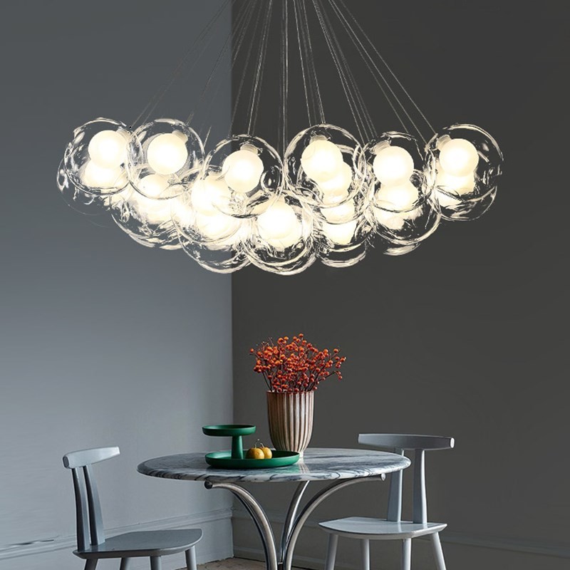Colored Glass Ball Pendant Lamp for indoor Kids Children Room Chandelier (WH-GP-13)
