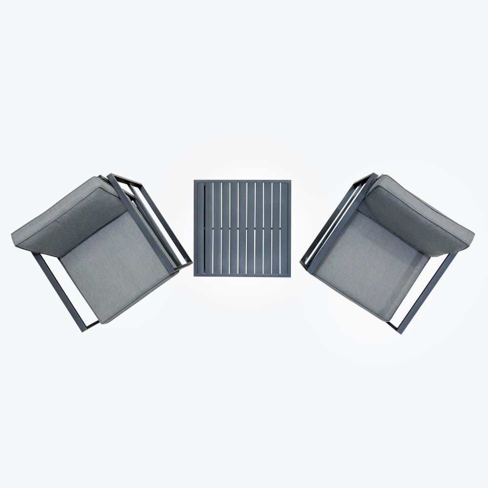 Patio Furniture Set for Outdoor Garden AJUNION Regular Aluminum Balcony Chat Set