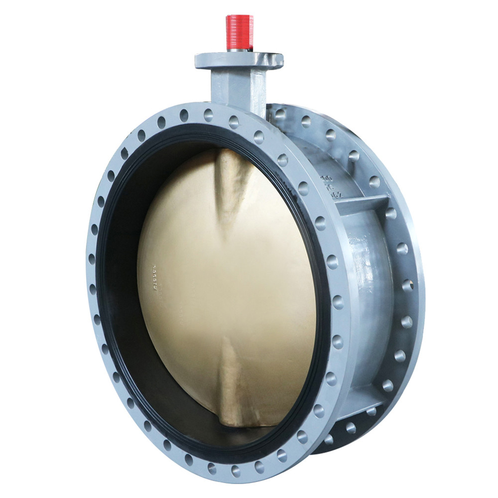 Ptfe Coated Lining Split Body Pneumatic Actuator Wafer Butterfly Valve