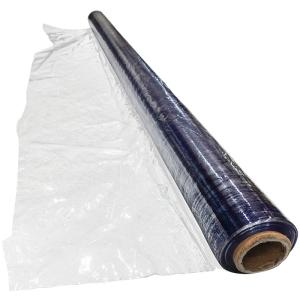 China Blue PVC Plastic Film Sheet 0.033mm Thick Clear 50cm Width Film Roll For Packing wholesale