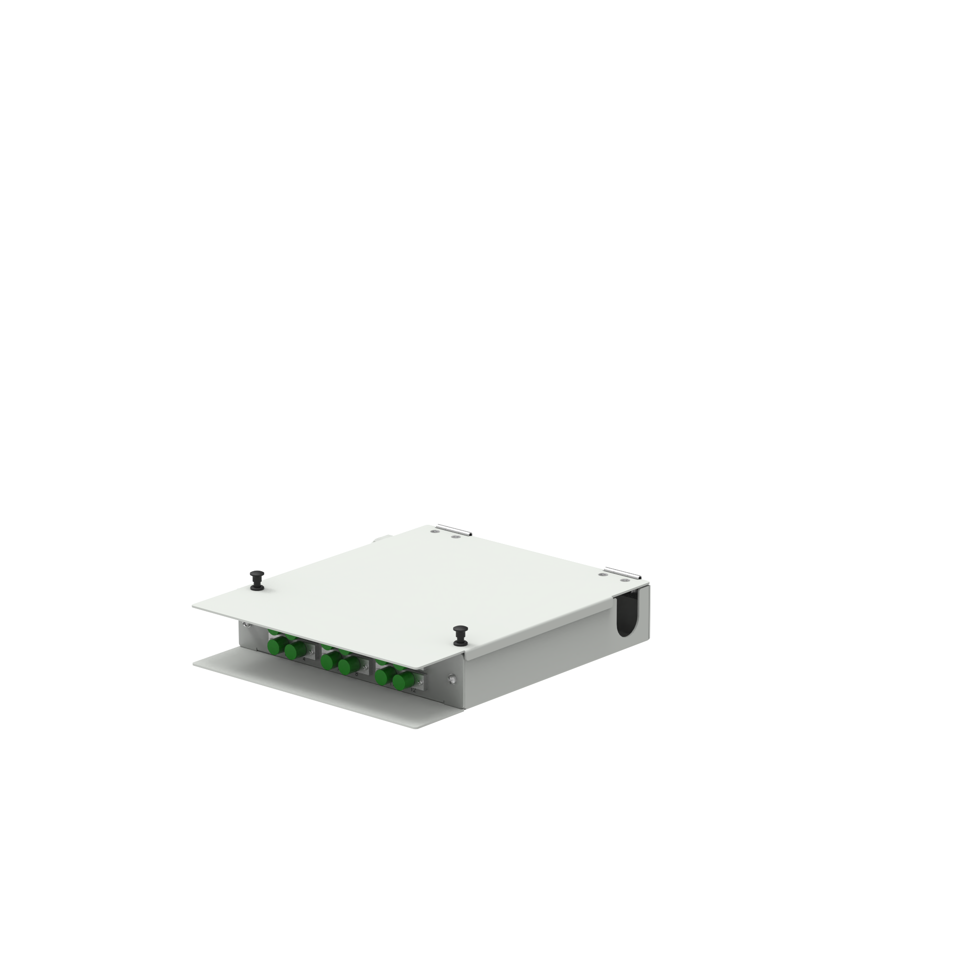 Cold Rolled Steel 12 Cores FC APC Type Fiber Optic FTTH Terminal Box for Network ODN