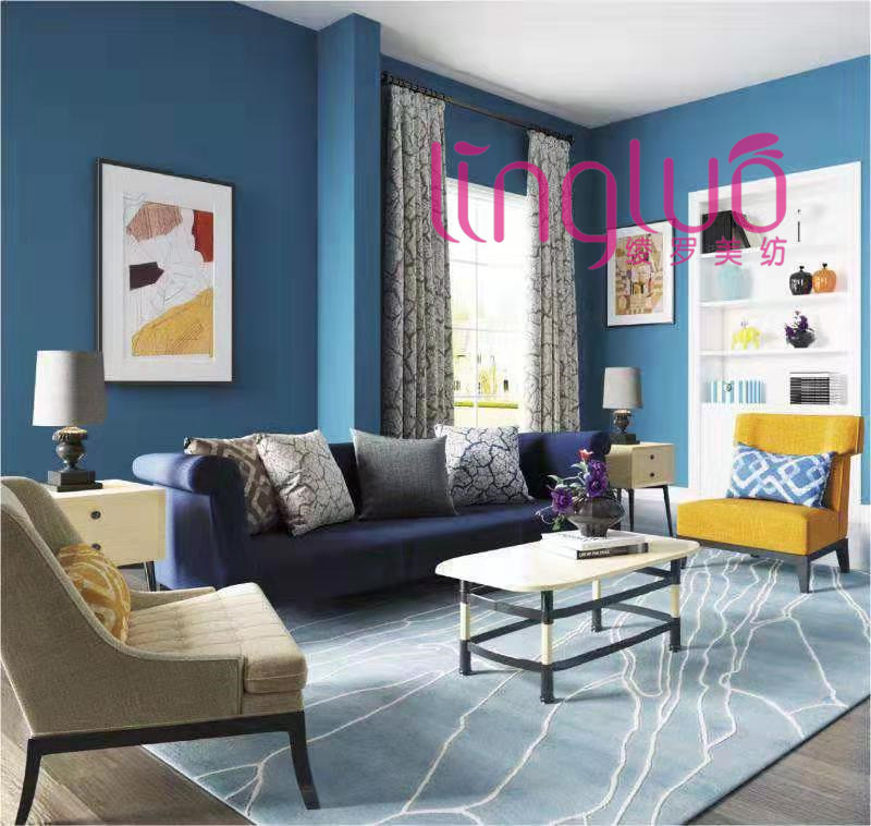 Velvet Embossing Sofa Upholstery Fabric Suppliers Navy Blue Grey