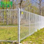 Outdoor 8 Feet Tall Diamond Chain Link Fence With Privacy Slats