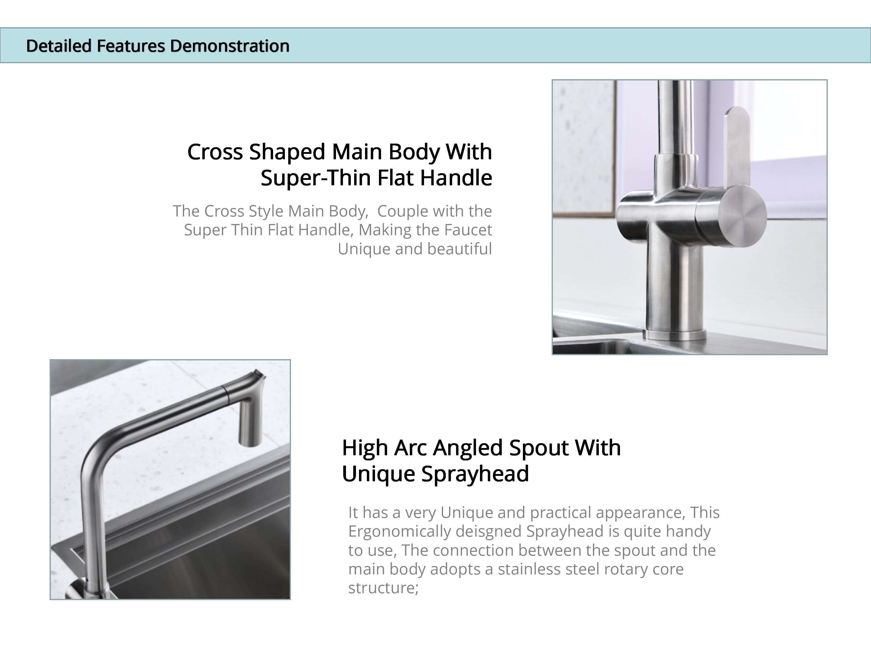Eco Friendly Touch Activated Kitchen Faucet Ergonomic Pull Out Spray Tap