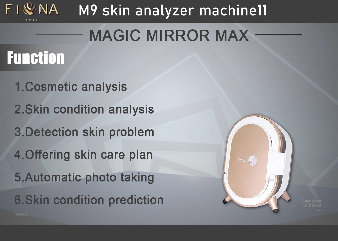Hd Intelligent Ai Rgb Facial Skin Analyzer With Clinic Magic Mirror Face Scanner