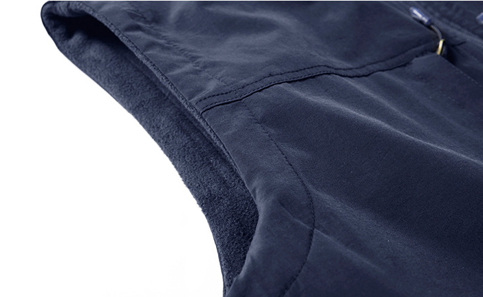 Multi Pockets Cargoes Waistcoat Solid Color Utility Zipper Sleeveless Sherpa Windbreaker Softshell Vest for Mens