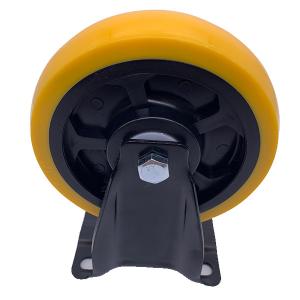 China 100mm Medium Duty Rigid Polyurethane Caster Wheels Cart Casters wholesale