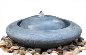 China Natural Flamed Granite Sphere Fountain , Outdoor Sphere Water Fountains For Backyards wholesale
