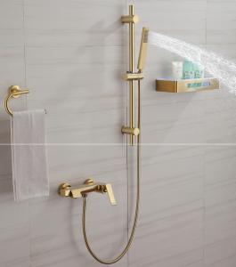 China Simple Golden Gray Hot Cold OEM Copper Bathtub Faucet wholesale