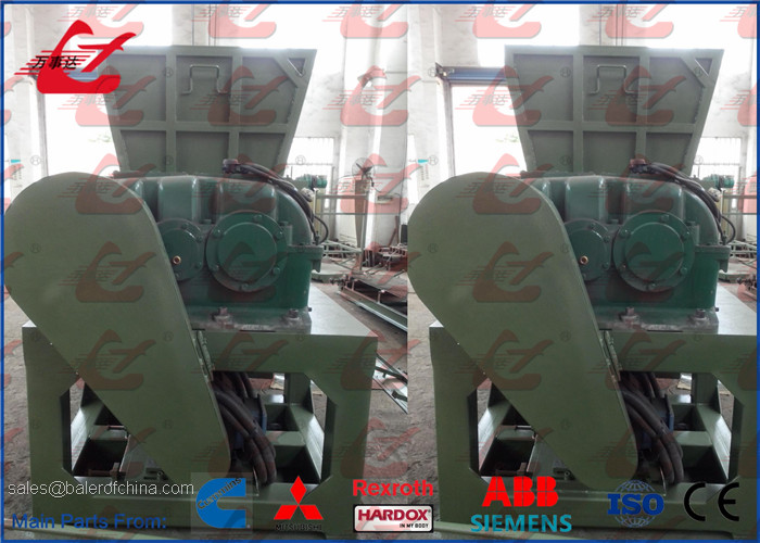 Powerful Strong Two Shafts Scrap Metal Shredder Machine 2010 X 1250mm Shredder Room