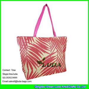 China LUDA fashion straw handbag wholesale paper straw beach hand bag wholesale