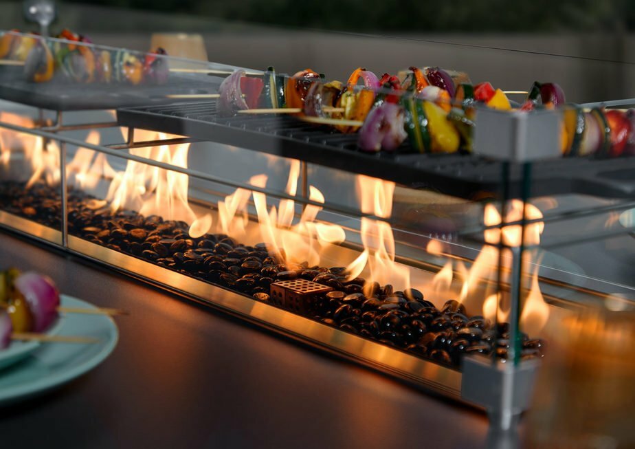 Mail Packing AJUNION All Weather Outdoor Dining Set with Firepit Table