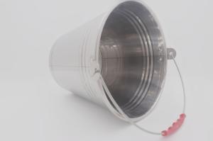 China 30L Fine polishing metal pail folding water bucket 201#stainless steel classic water barrel wholesale