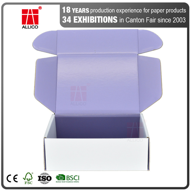 32 ECT Folding White Mailer Shoe Packaging Box FCS Standard Paper