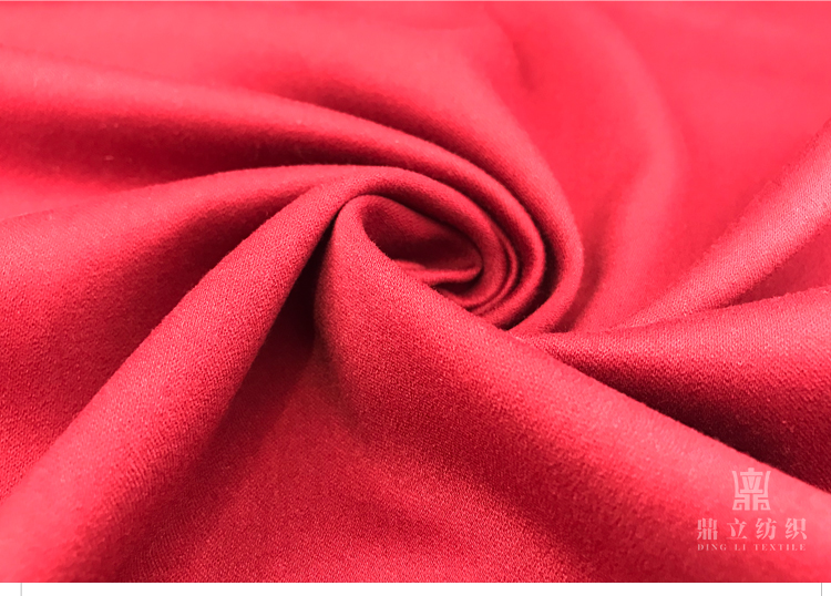 208gsm Solid Dyeing Polyester Fabric 77% Polyester 20% Rayon 3 % Spandex