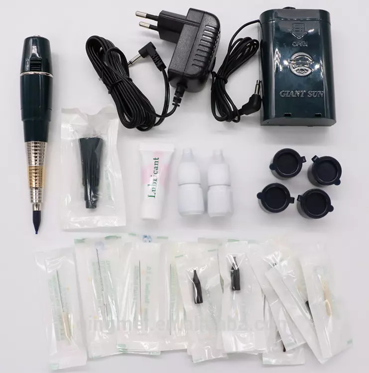 Stainless Steel Permanent Makeup Tattoo Kit Low Noise 8000rmp / min