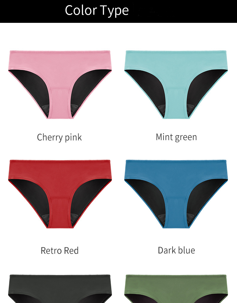S-4XL Plus Size Leak Proof Underwear 4 Layer High Absorbency Menstrual Panties