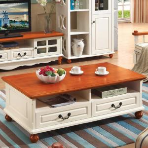 China American Countryside Style Wooden Drawers SquareTea Coffee Table wholesale
