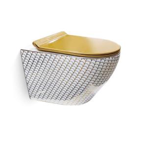 China Round Rimless Flushing Ceramic Wall Hung Toilet Suspended CE For Bathroom wholesale