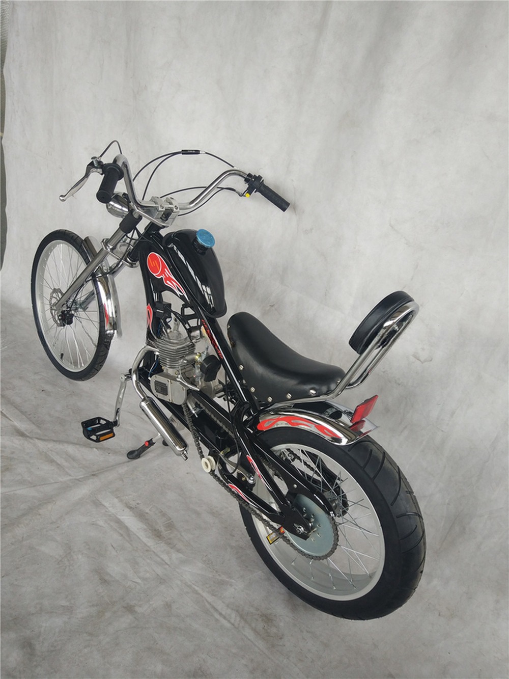 80cc Two Stroke Gas Kit Motorcycle Chopper Bicycle Max. Speed 40km/h for Adult Riders