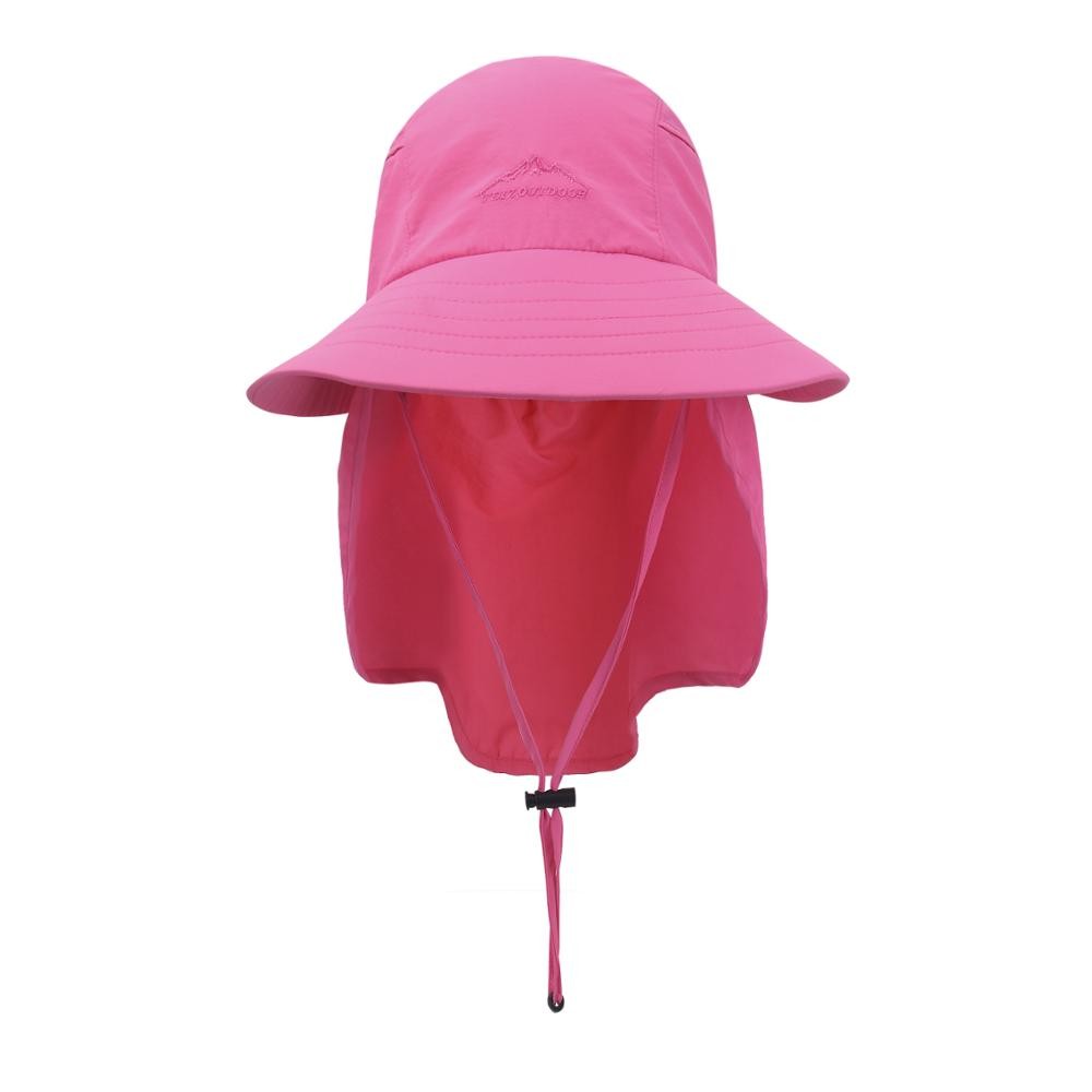100%ployester Outdoor sun shade baseball Cap with Neck Flap Cover Bucket Hats with string Many colors are available