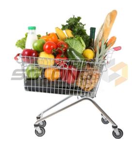 China Customizable Metal Shopping Cart Baskets Unfolding ISO9001 Certification wholesale