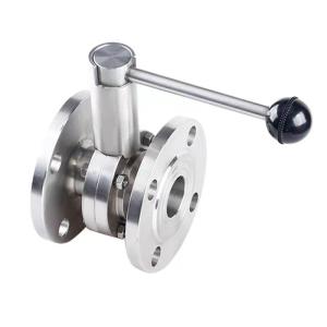China Sanitary Stainless Steel 304 316 Pull Rod Flange Butterfly Valve for Food Processing wholesale