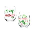 Decorative Ideas Christmas Holiday Glassware Stained Applique Glass Gift
