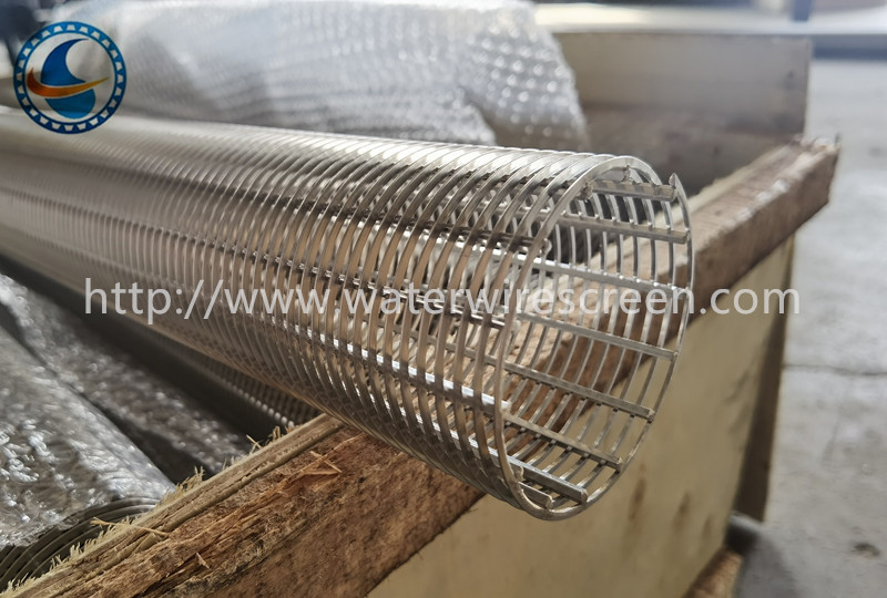 Ss304 Pure Round Winding 2mm Slot Wedge Wire Screen Tube Solid Liquid Separation