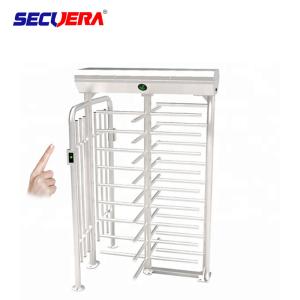 China RFID card integrated motorised 304 stainless steel full height high entry exit turnstile barrier gate wholesale
