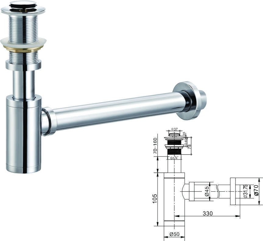 plumbing fitting,siphon and pop up waste unit,poland market style