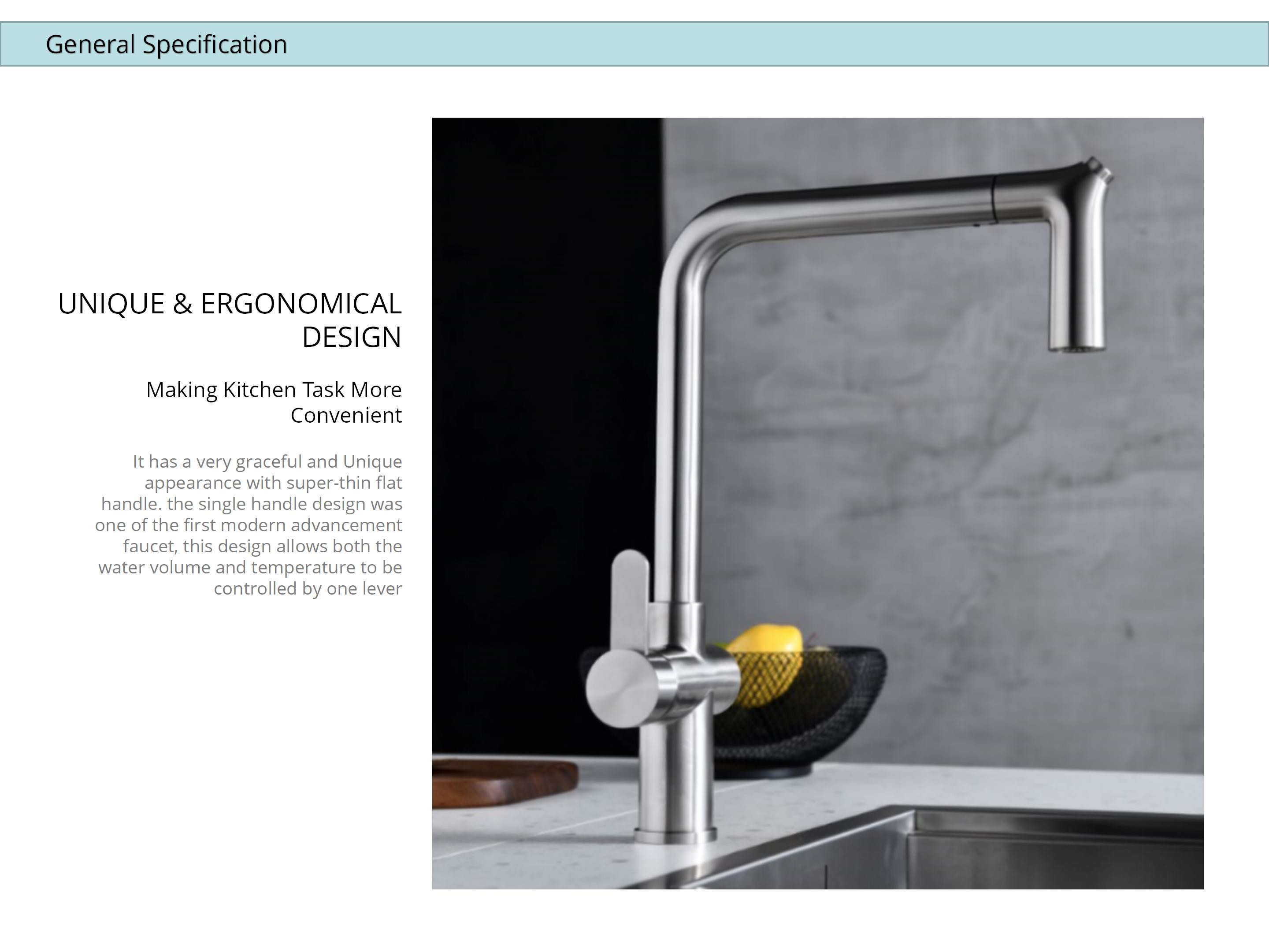 Eco Friendly Touch Activated Kitchen Faucet Ergonomic Pull Out Spray Tap