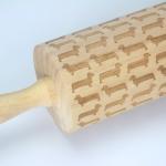 Star Pattern Solid Wooden Baking Tools Bakers Wooden Dough Roller