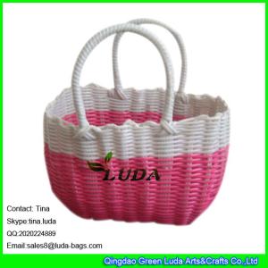 China LUDA fashion ladies pp sea straw bag special designer pp tube beach bag wholesale wholesale