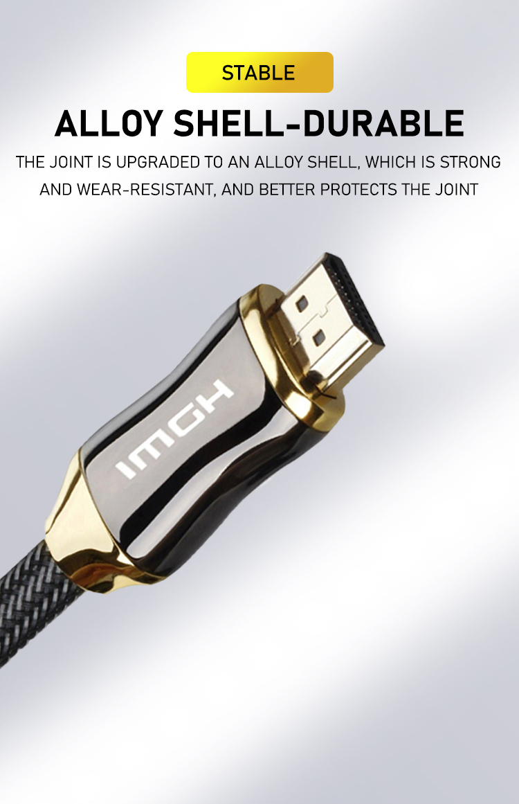 Factory price bare copper network cord support 4K x 2K gold plated hdmi to hdmi cable