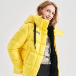 FODARLLOY 2022 puffer jacket ladies warm hooded cotton-padded clothes slim long