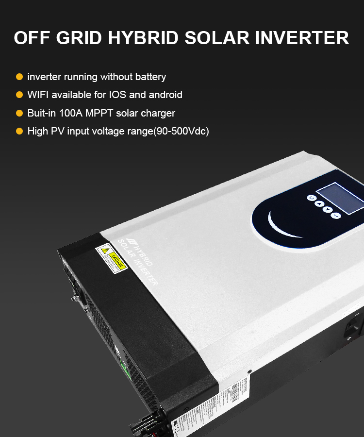 Allibaba 24V 48Volt Off Grid Solar Inverter Hybrid Solar Inverter 48V 2Mppt Solar Inverter