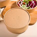 High Quality Food Container Kraft Bowl Brown 500ml Takeaway Kraft Paper Bowl