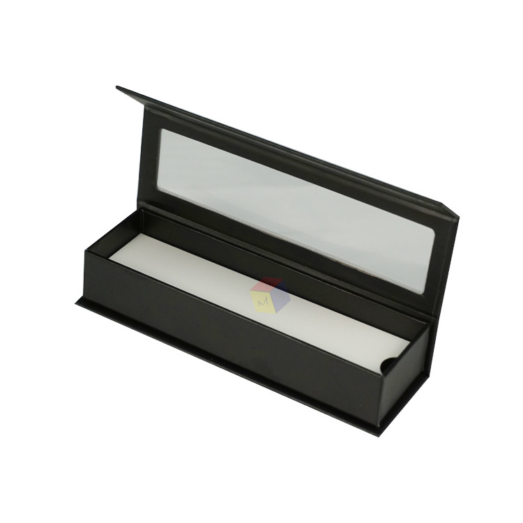 Private Label Fake Nail Packaging Boxes Magnetic Closure With Clear Pvc Window