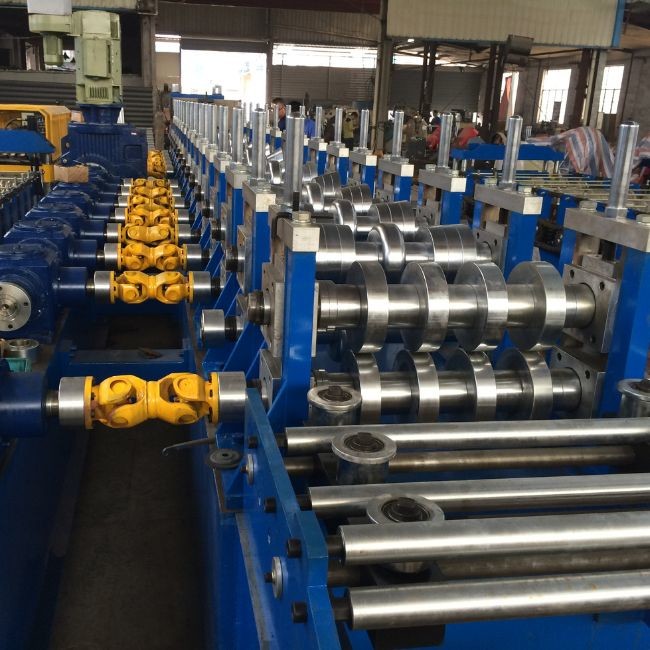 PLC Control Highway Guardrail Machine , W Beam Roll Forming Machine
