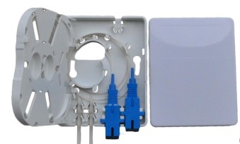 Splitter Terminal Fiber Optic Termination Box Plastic Material White Color