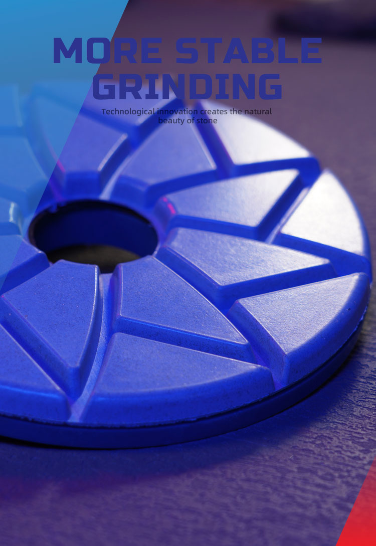 Resin Diamond Snail Lock Edge Polishing Grinding Disc for Granite Marble Customized