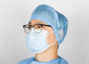 China Doctors Disposable Nonwoven Surgical Head Cover / Surgical Nurse Cap Bouffant Head Cover wholesale