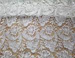 Garment Accessories Chemical Lace Fabric Water Soluble lace fabric in White